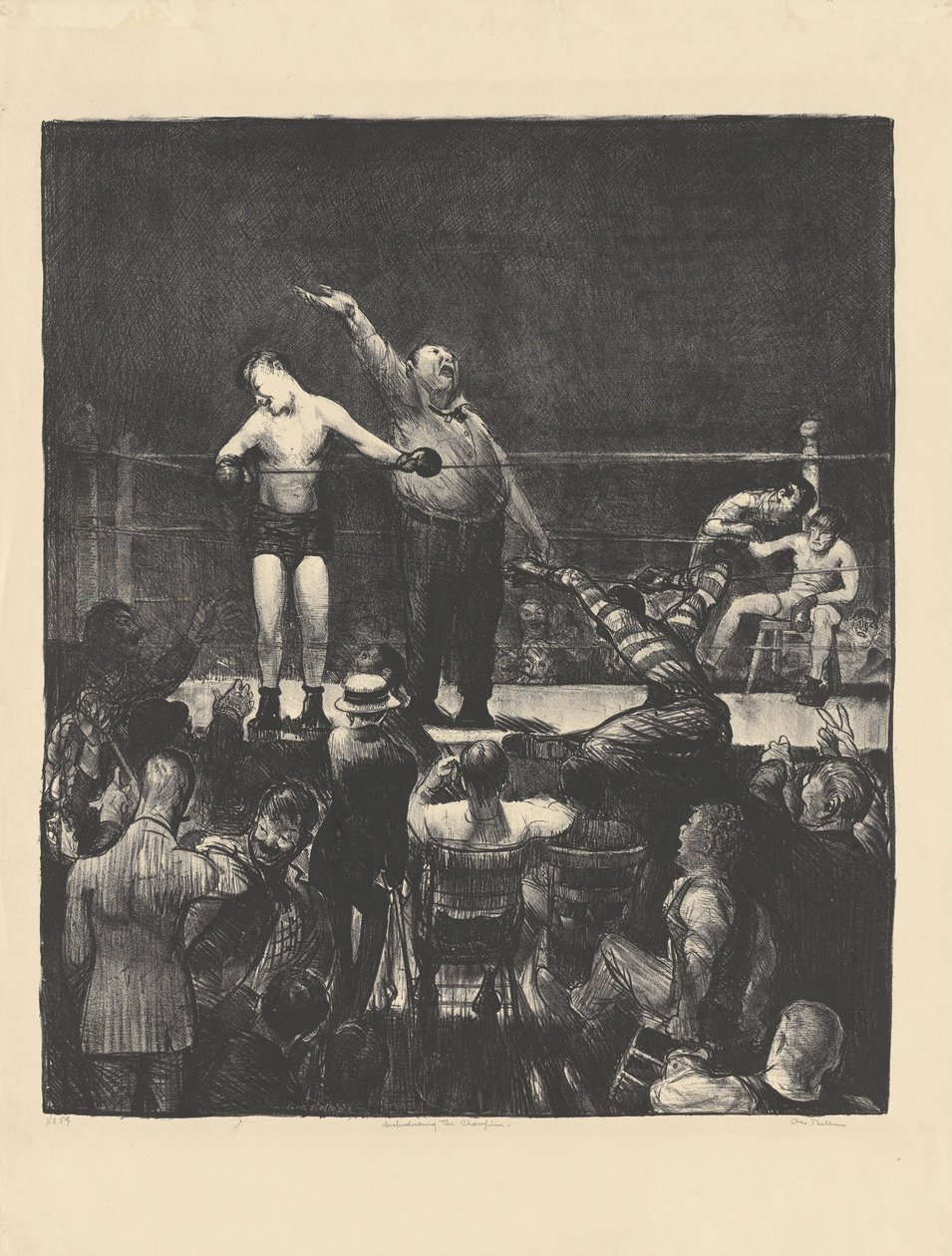 Presentando al Campeón, 1916 de George Wesley Bellows