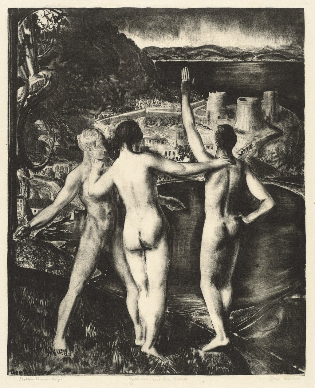 Lychnis y sus hijos, 1923 de George Wesley Bellows