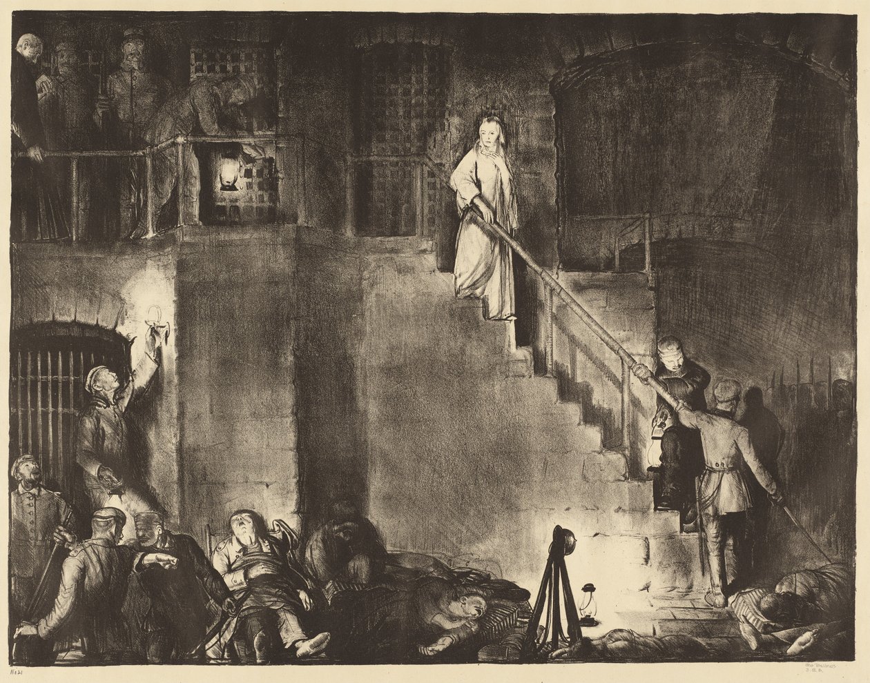 Asesinato de Edith Cavell, 1918 de George Wesley Bellows
