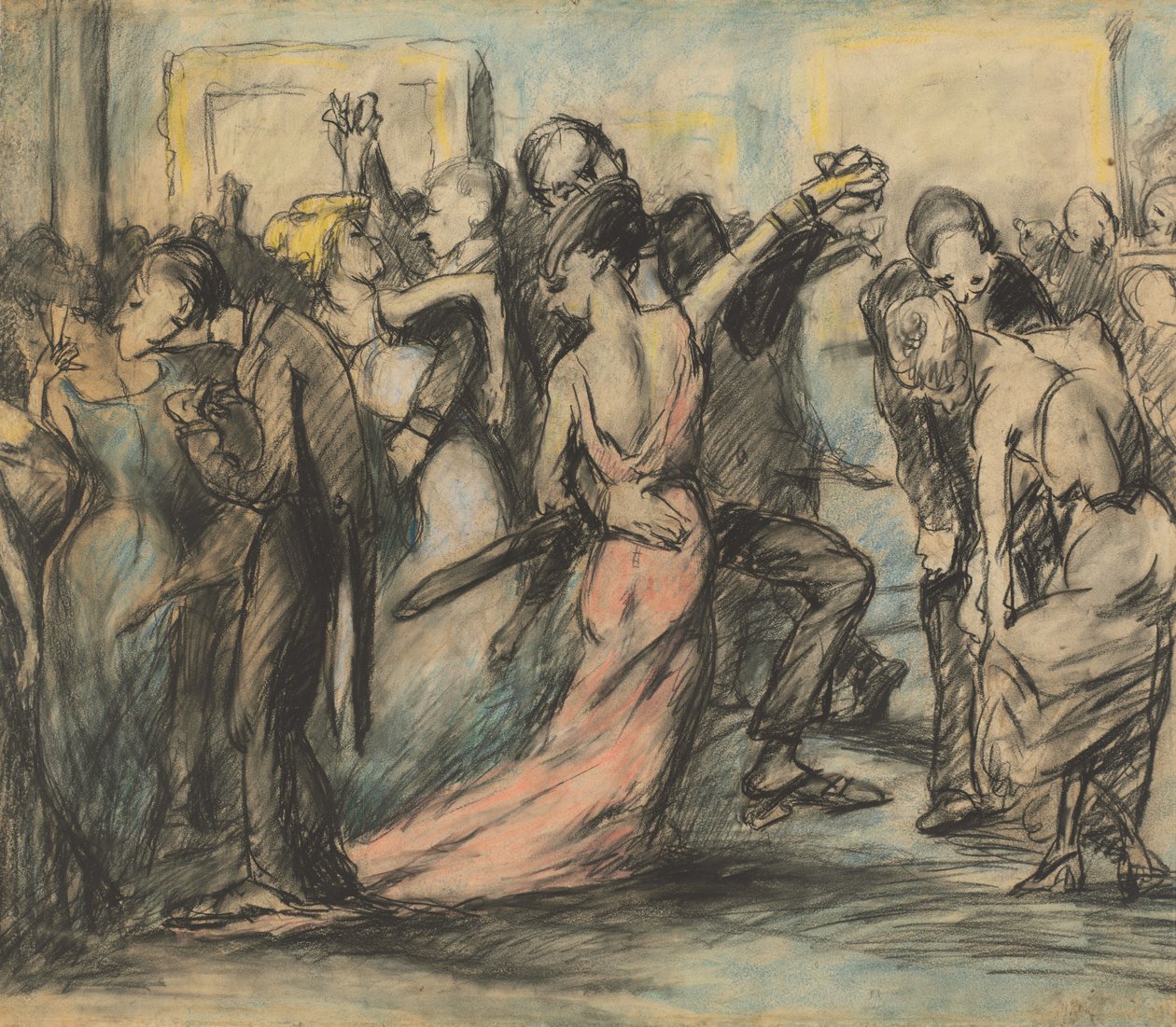 Baile de sociedad [verso], c. 1907 de George Wesley Bellows