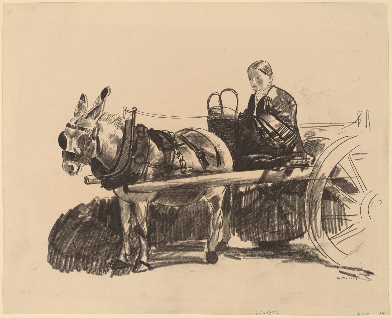 El carro de burros, 1922 de George Wesley Bellows