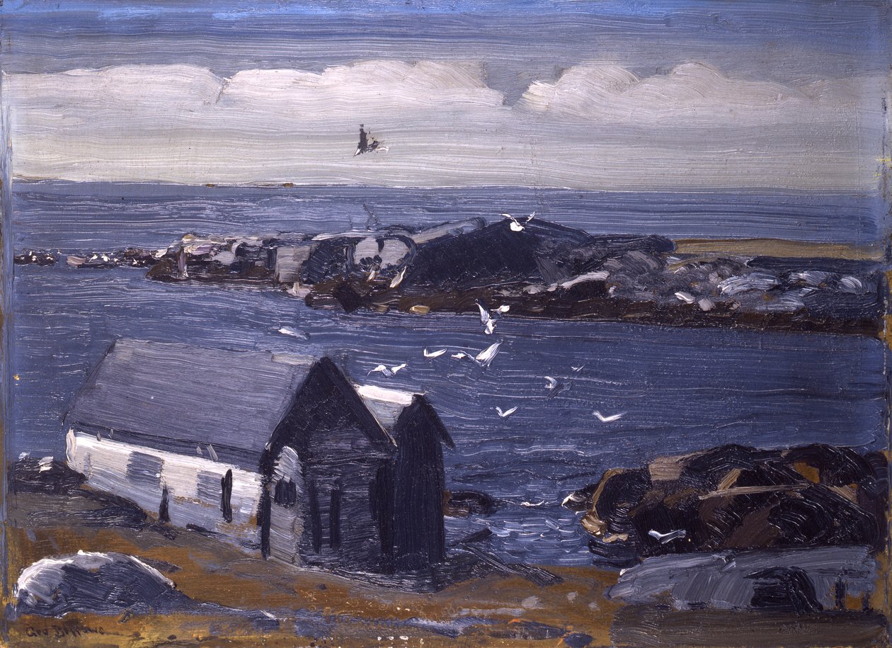 Las Gaviotas, Monhegan, c.1913 de George Wesley Bellows
