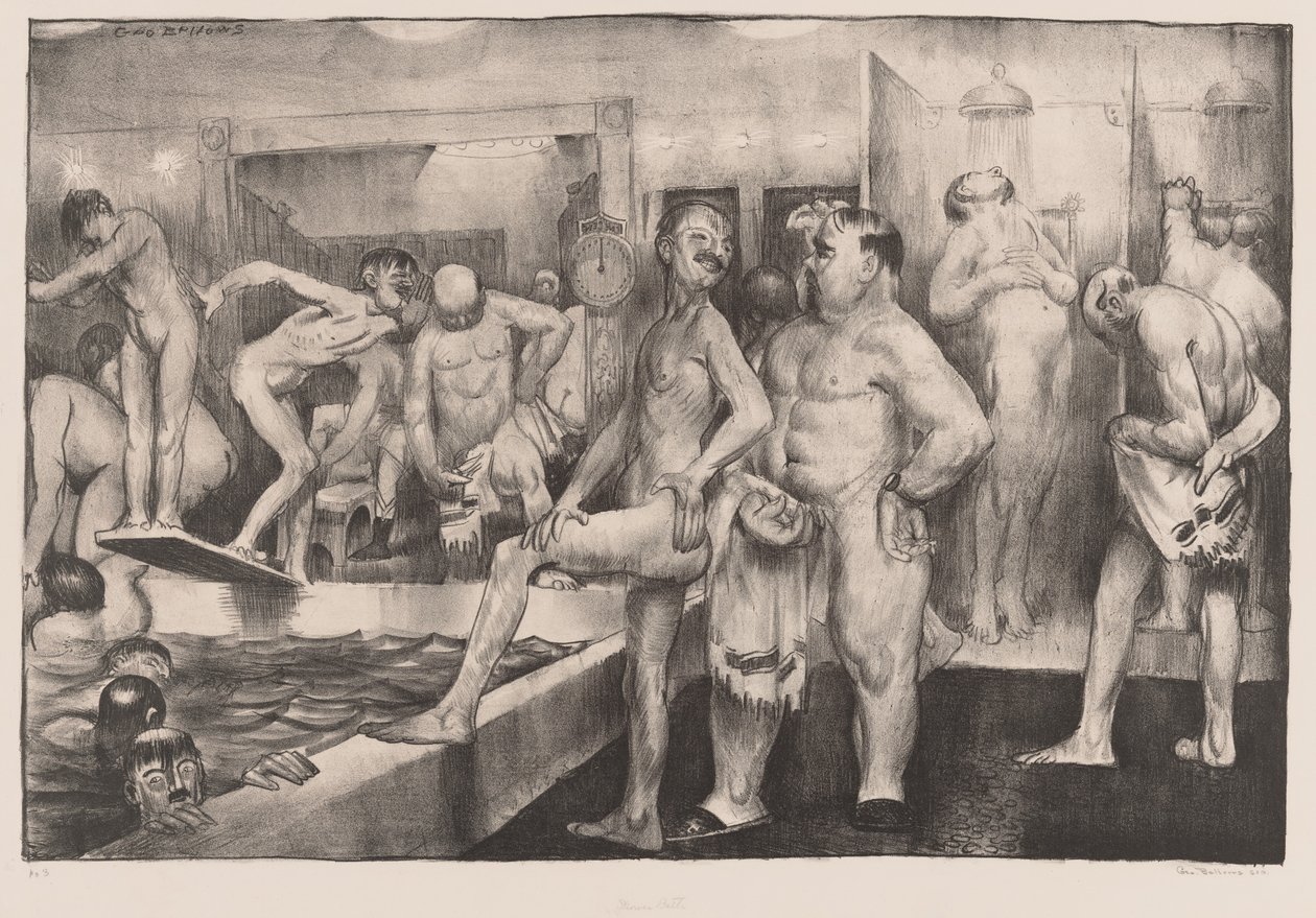 La ducha, 1917 de George Wesley Bellows