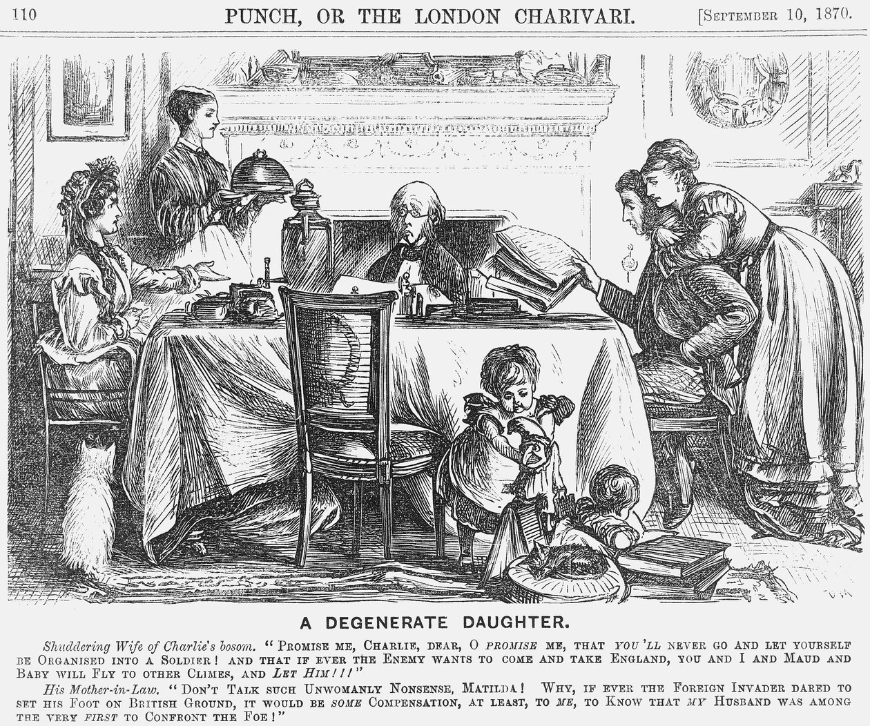 Una hija degenerada, 1870 de George du Maurier