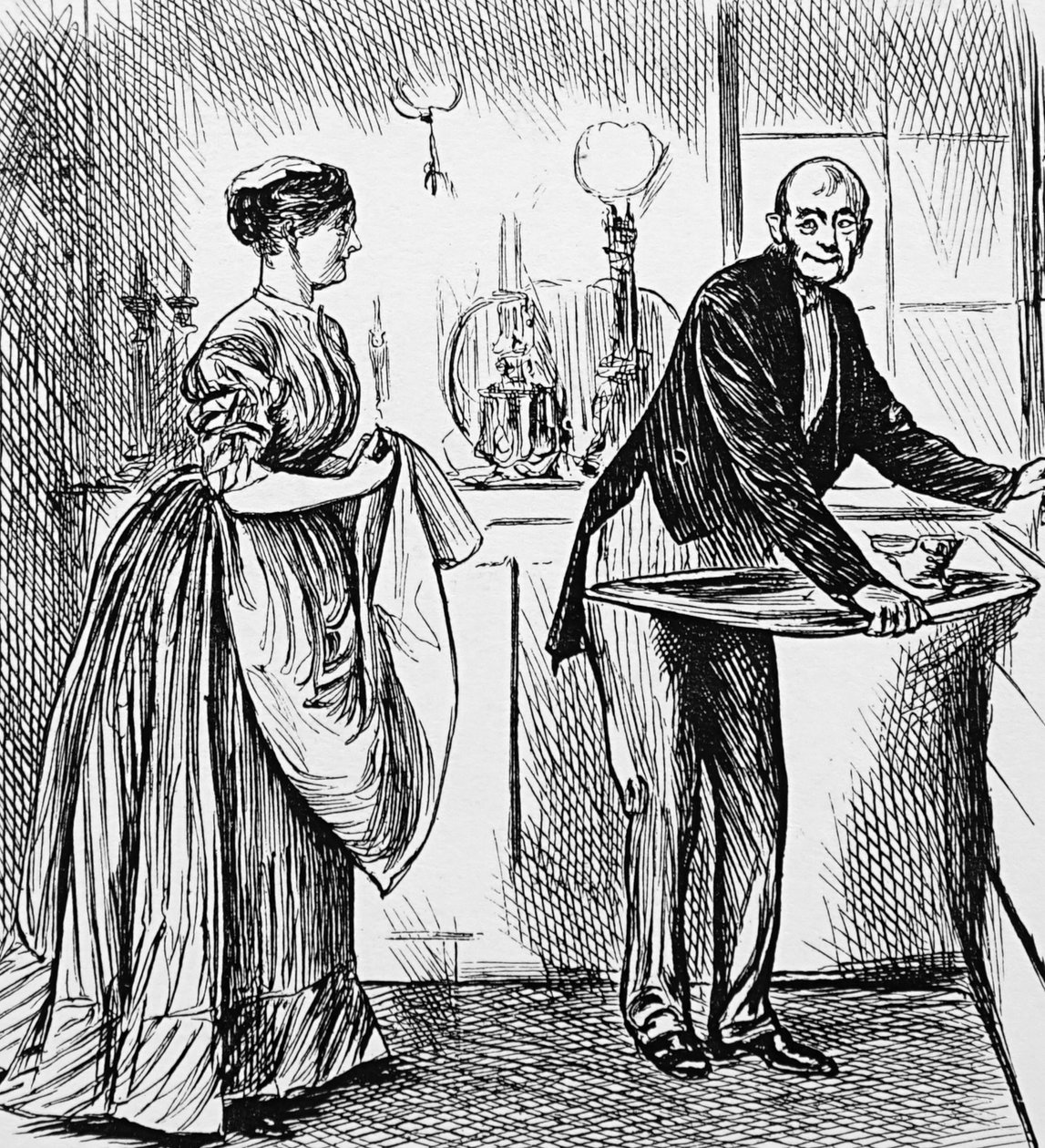 Un cocinero y un mayordomo de George du Maurier