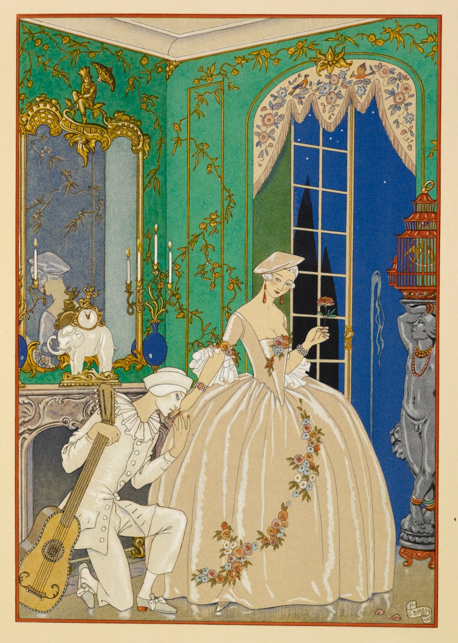 Ã€ Clyméne. Una mujer y músico. de Georges Barbier