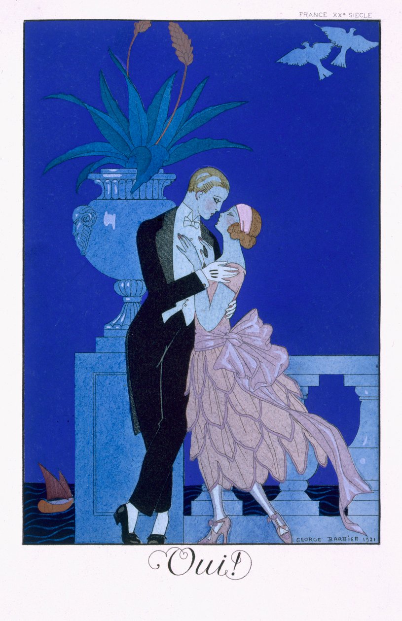 ¡Sí! 1921 (litografía en color) de Georges Barbier