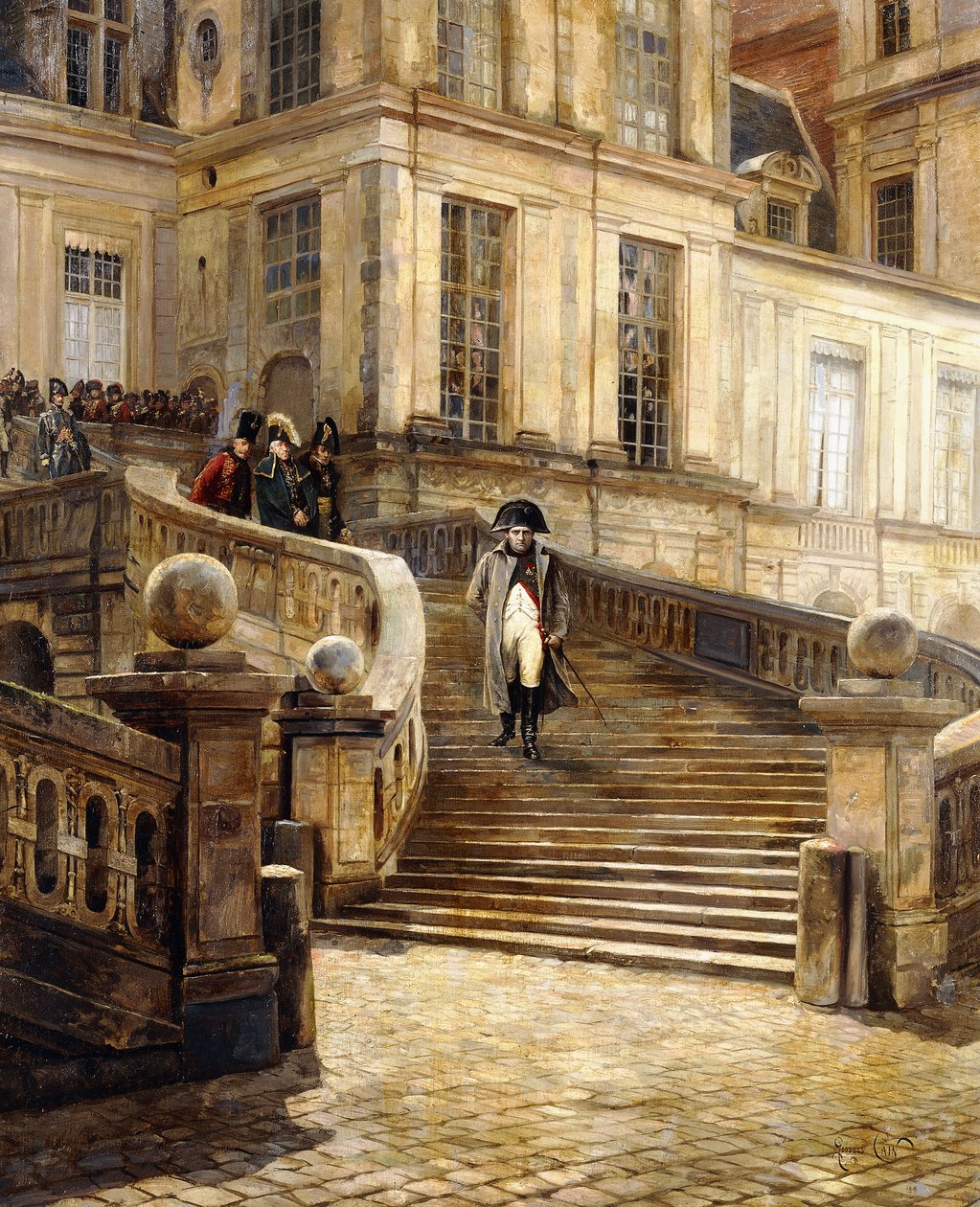 La abdicación de Napoleón, c.1890-1899 de Georges Jules Auguste Cain