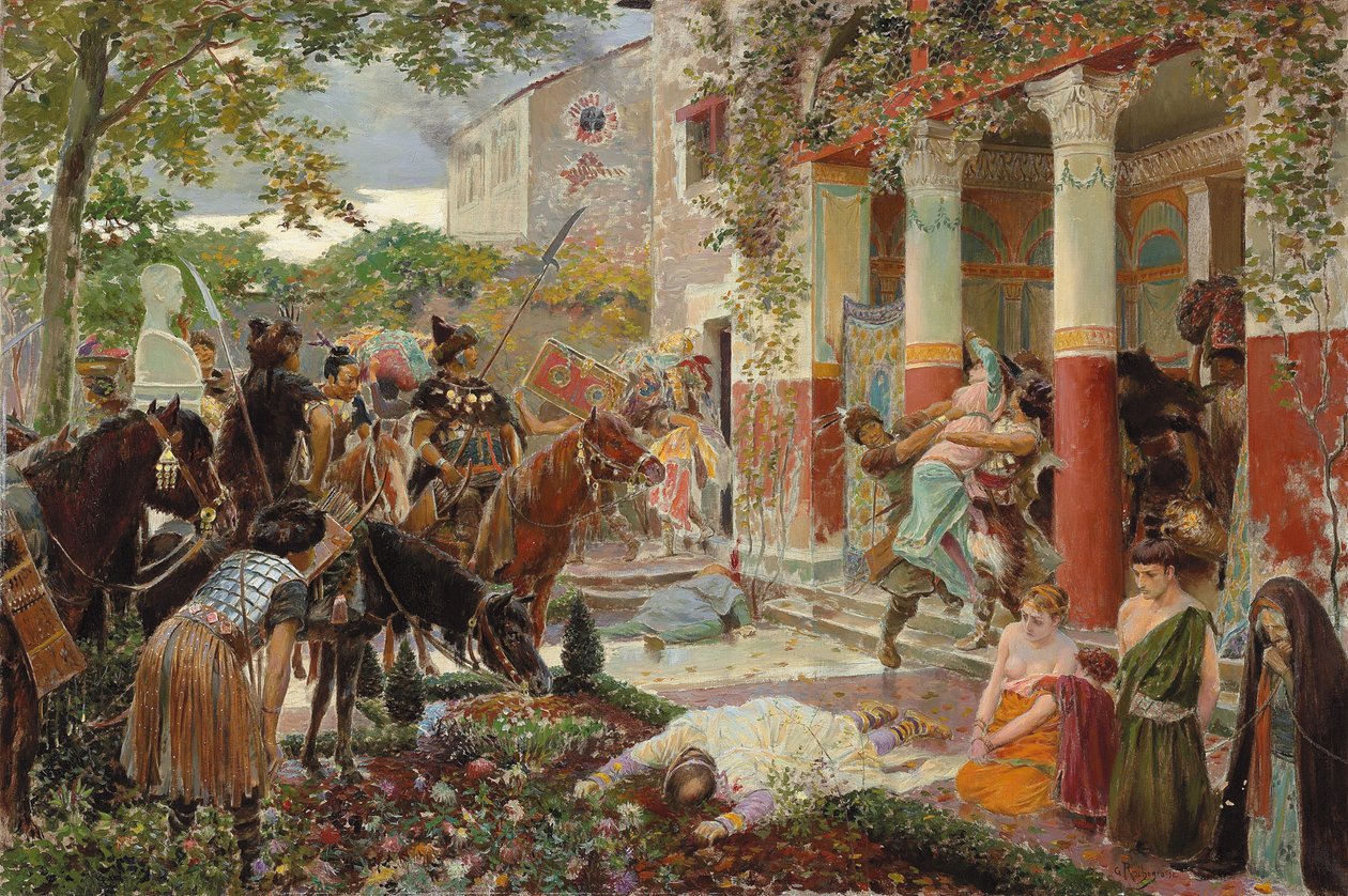 Embate de los tártaros de Georges Marie Rochegrosse