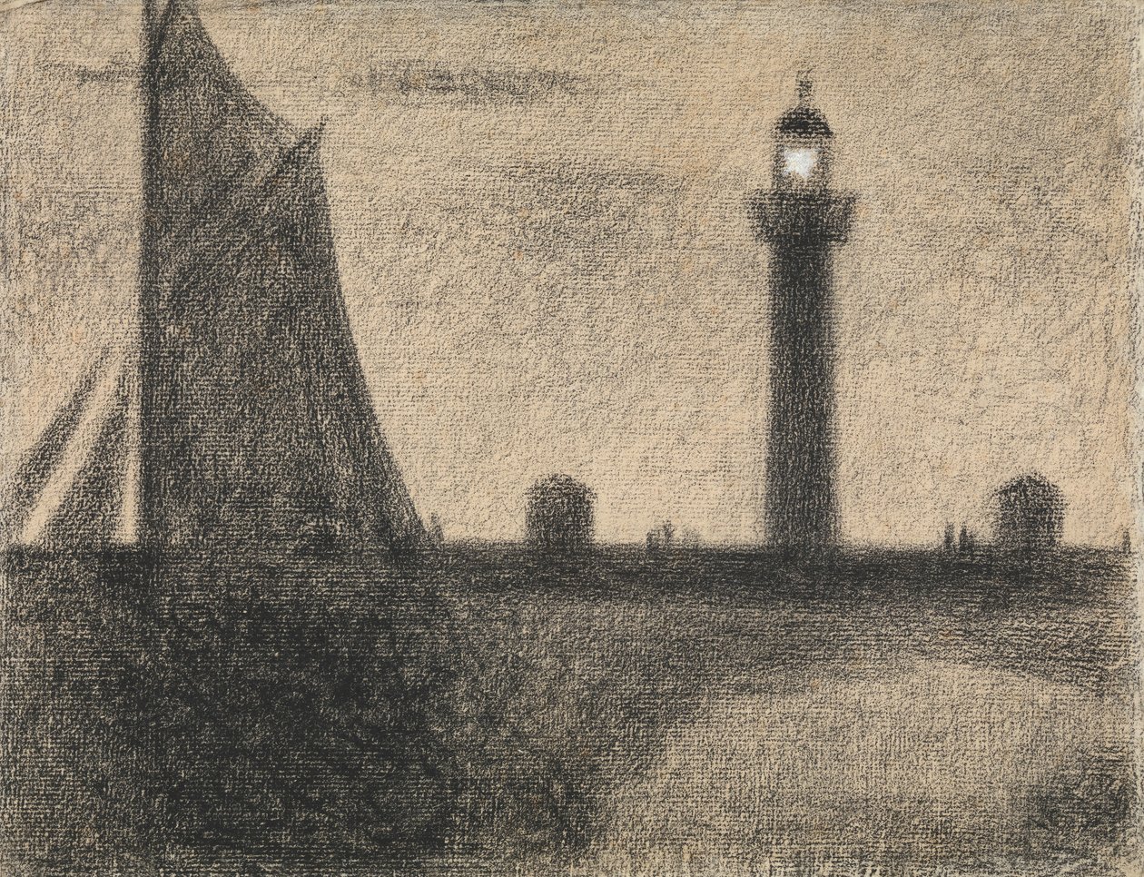 El faro en Honfleur de Georges Pierre Seurat