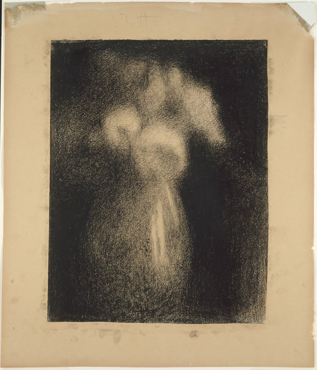 Rosas en un jarrón de Georges Seurat
