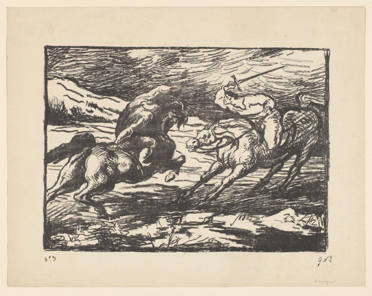 Pelea entre dos jinetes de Georges d