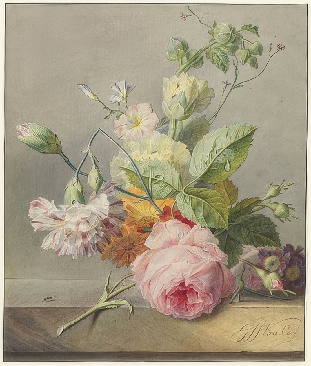 Bodegón de flores de Georgius Jacobus Johannes van Os