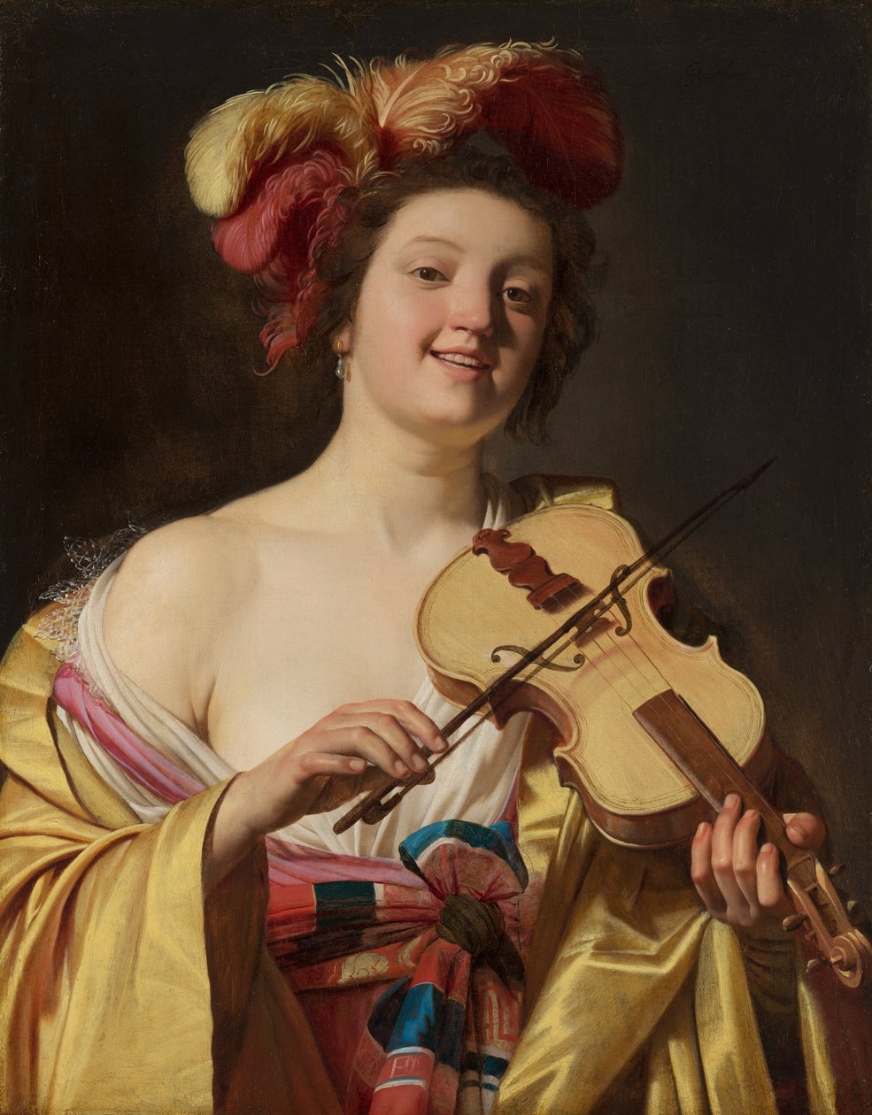 La violinista de Gerrit van Honthorst