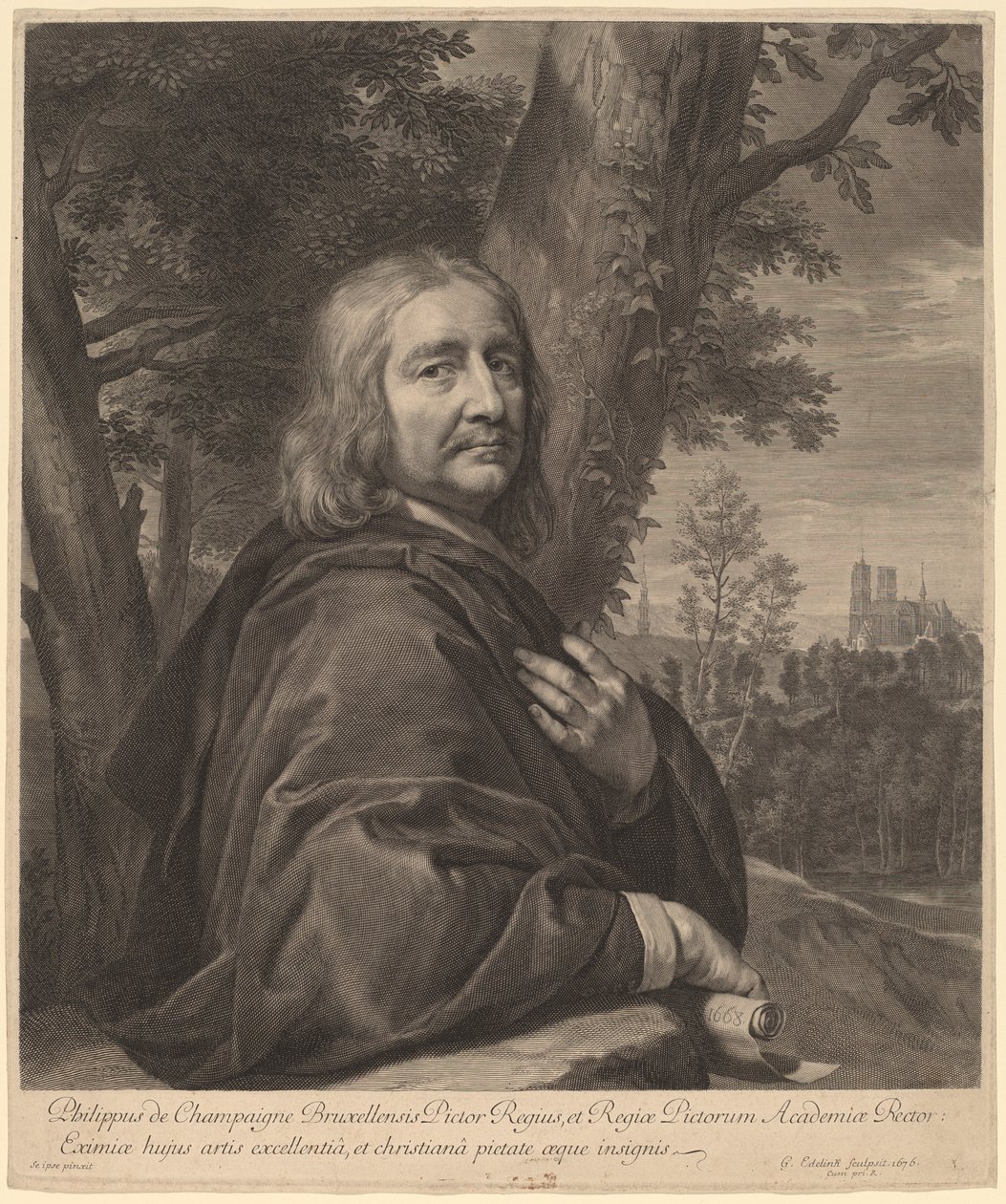 Philippe de Champaigne de Gerard Edelinck after Philippe de Champaigne