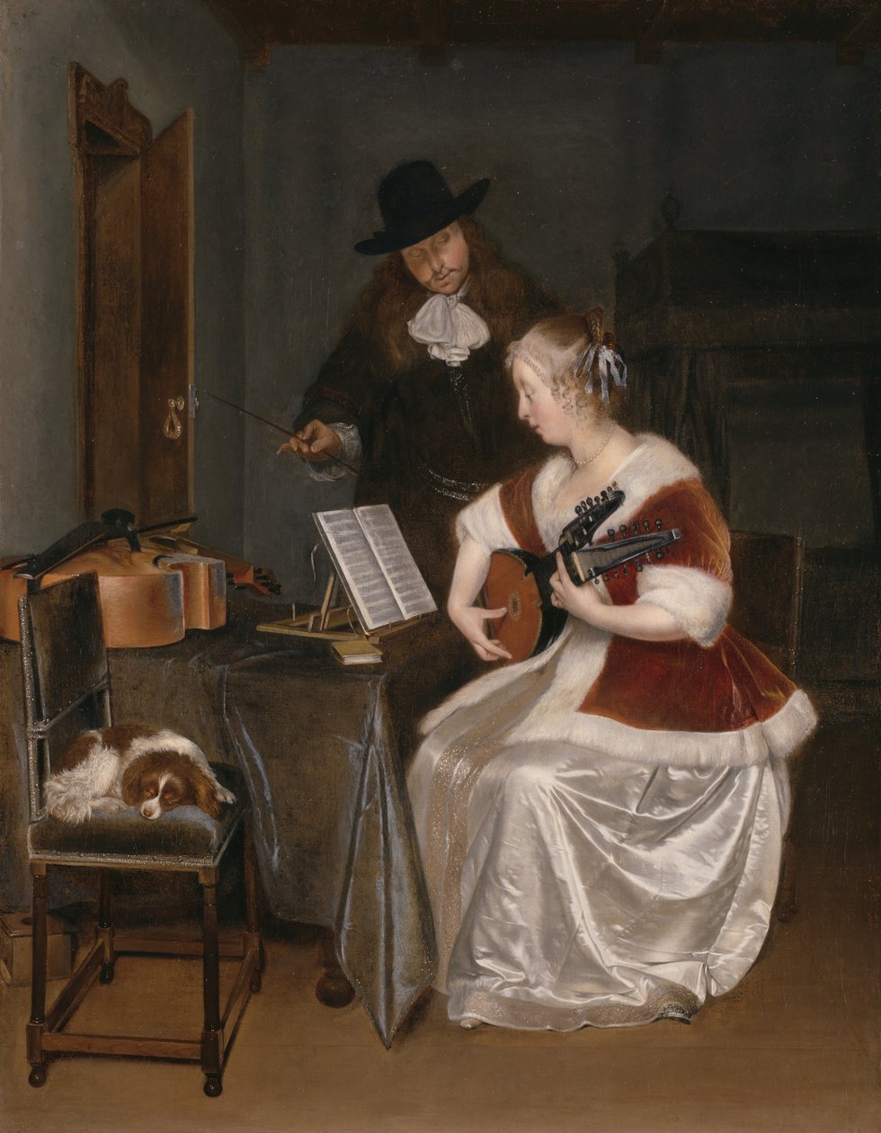 La lección de música de Gerard Terborch II
