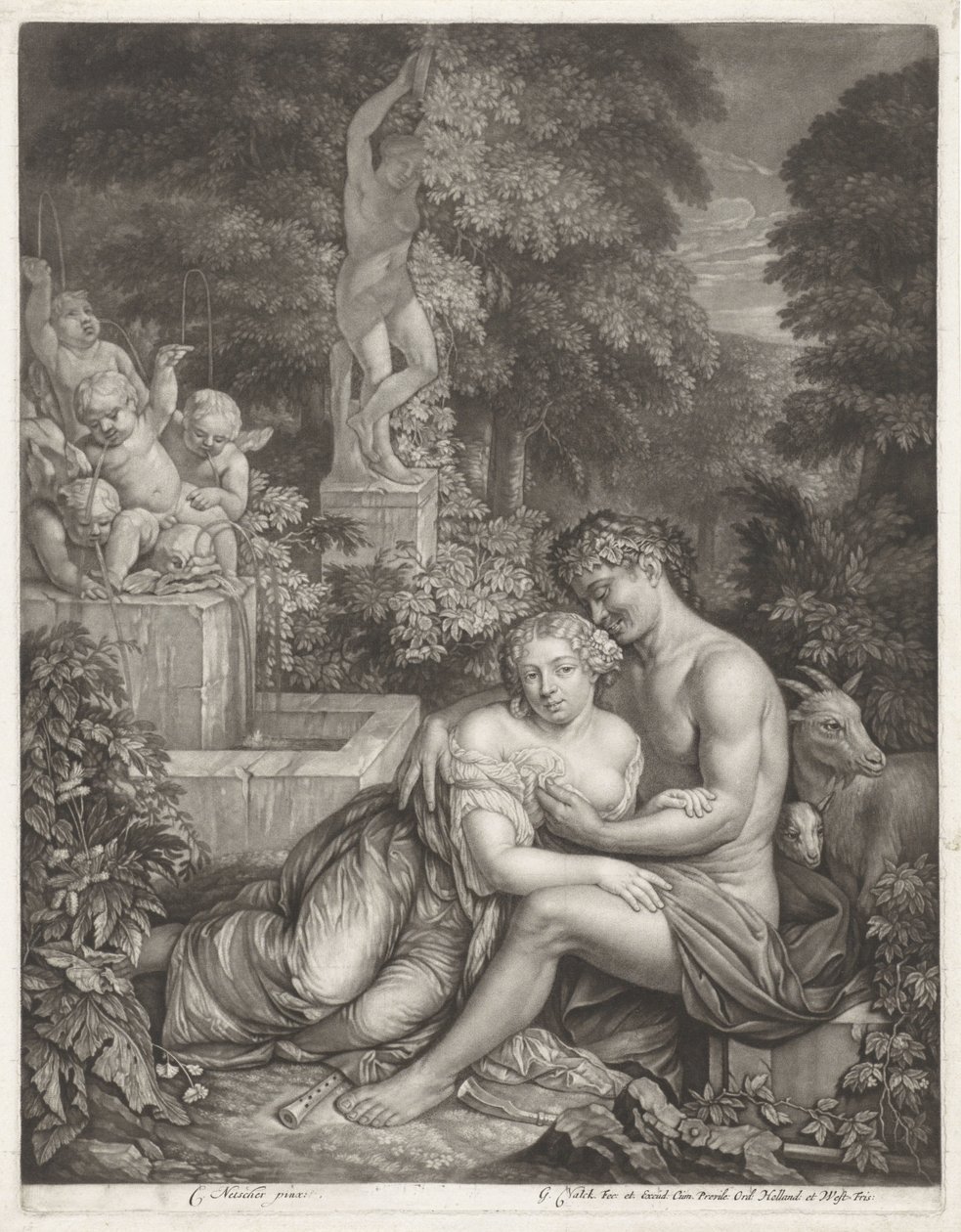 Vertumnus en Pomona de Gerard Valck