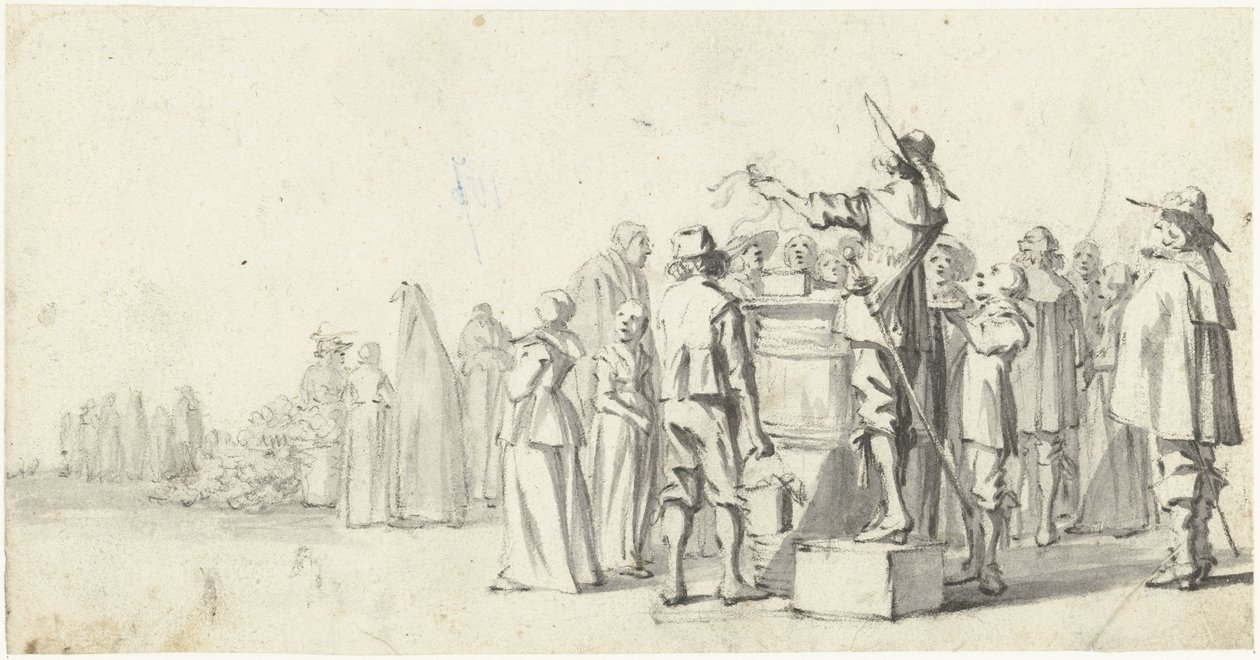 Locutor en una plaza del mercado de Gerard ter Borch (II)