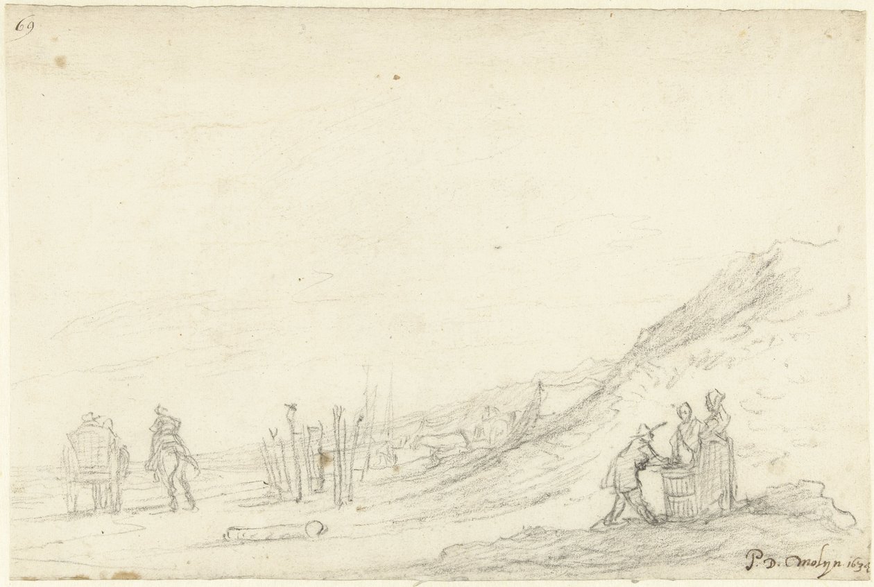 paisaje de playa de Gerard ter Borch (II)