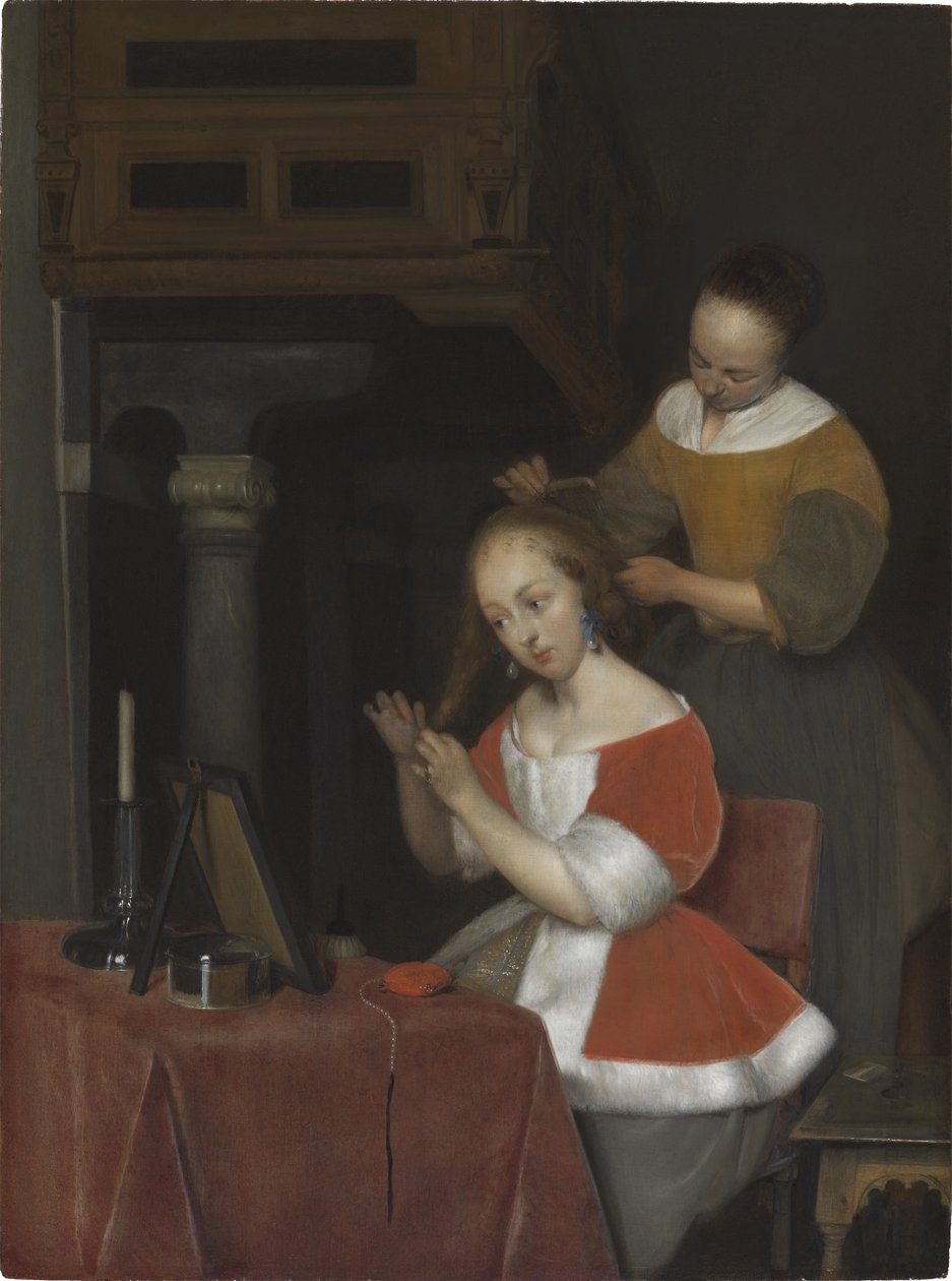 Mujer sentada en su retrete de Gerard ter Borch