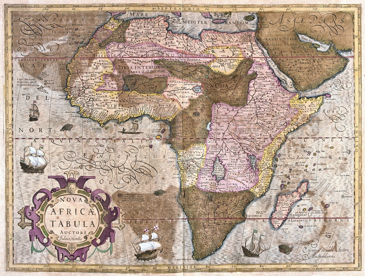 África (grabado) de Gerardus Mercator