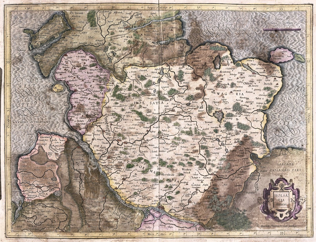 Alsacia, Alemania de Gerardus Mercator