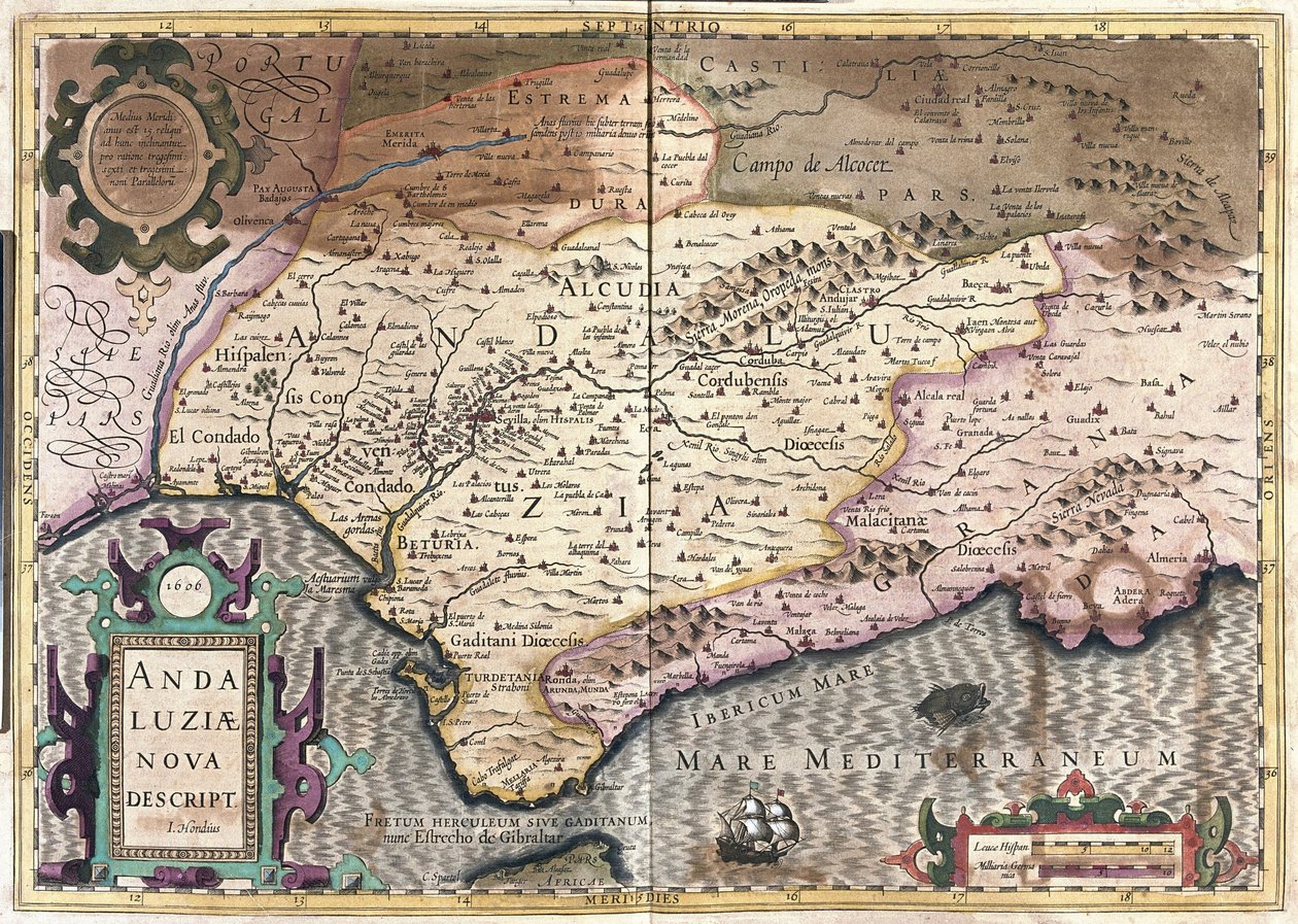 Andalucía, España de Gerardus Mercator