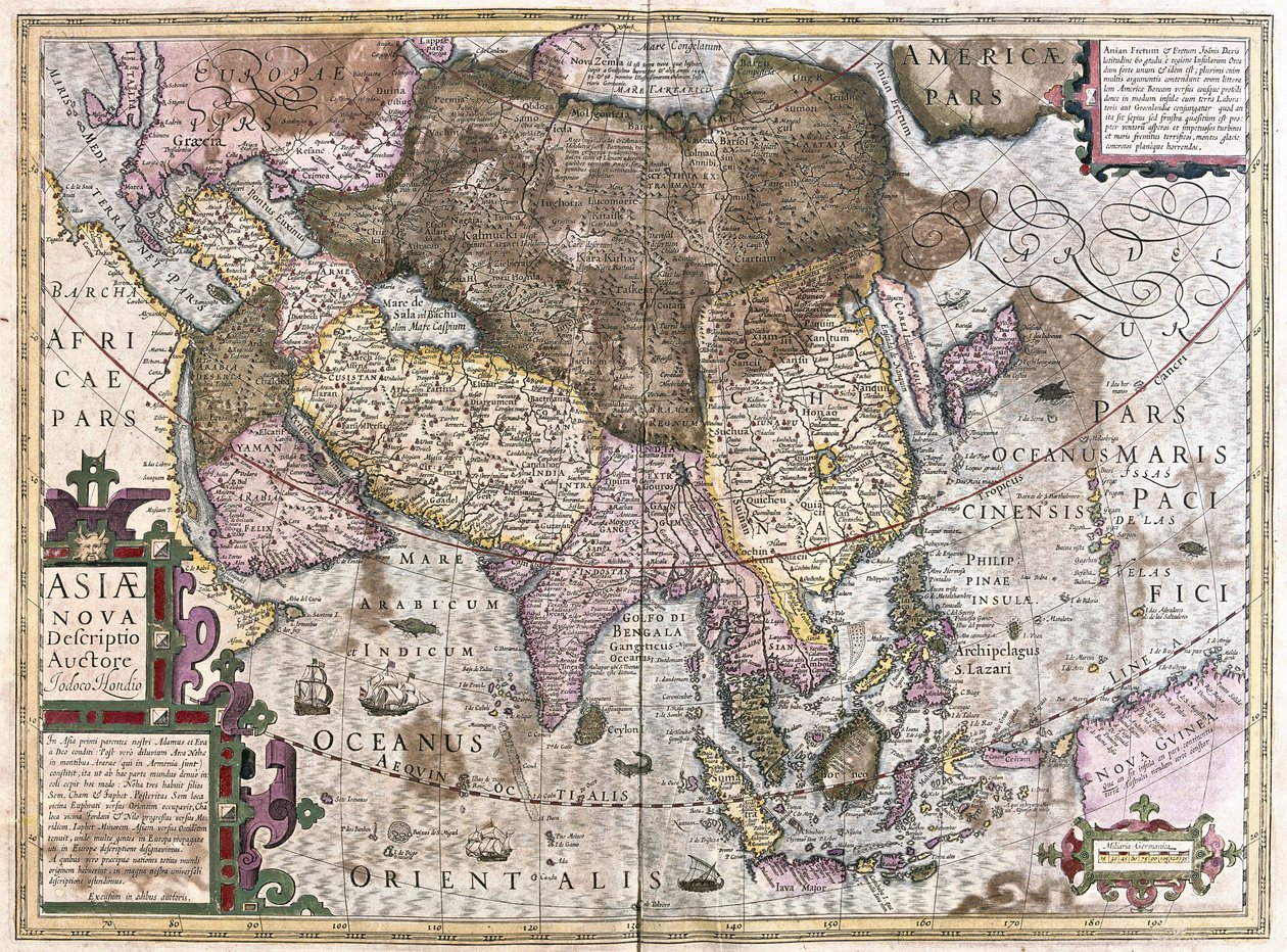 Asia (grabado) de Gerardus Mercator
