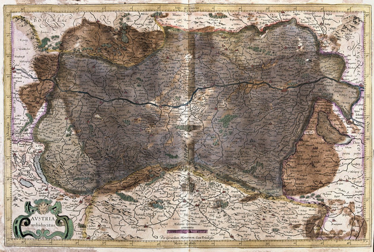 Austria de Gerardus Mercator