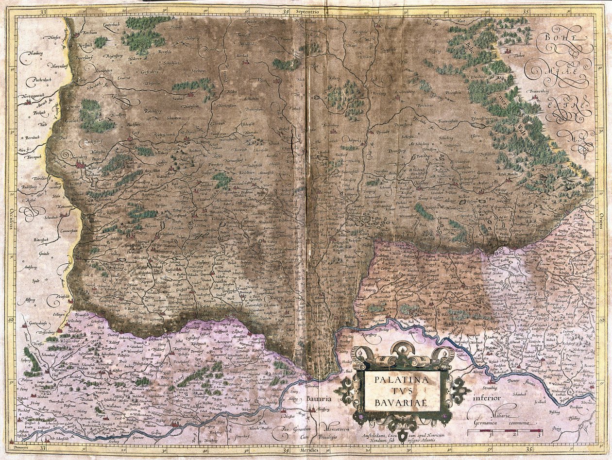 Baviera, Alemania (grabado) de Gerardus Mercator
