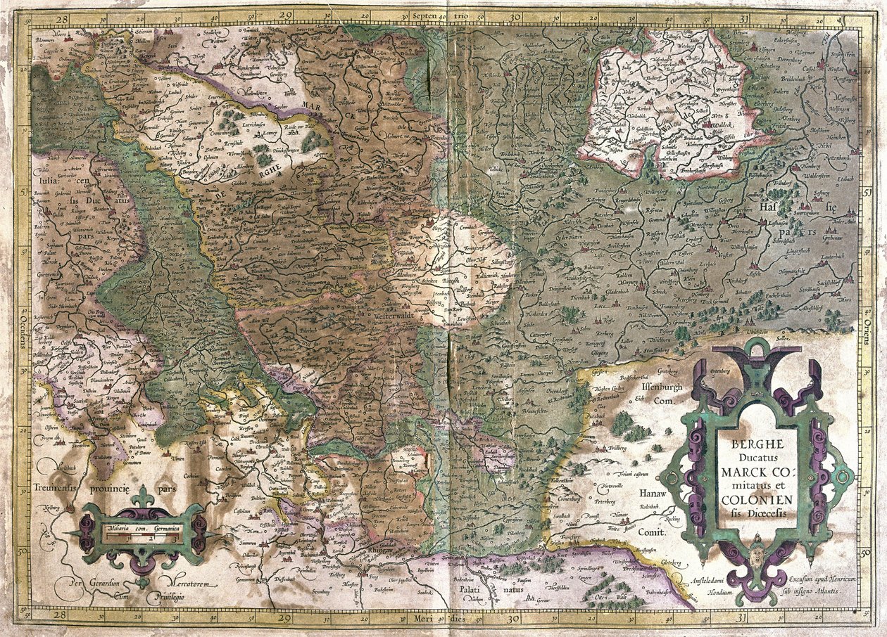 Colonia, Waldeck (Hesse), Alemania (grabado) de Gerardus Mercator