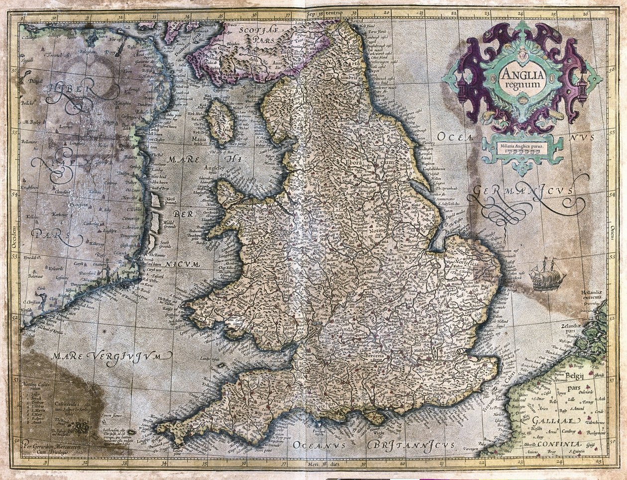 Inglaterra de Gerardus Mercator