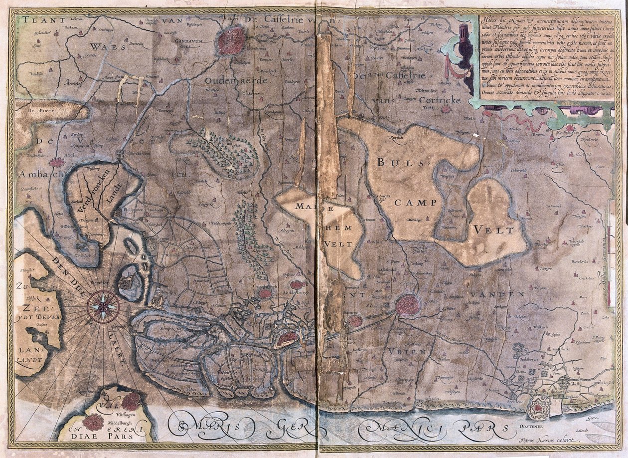 Flandes, Bélgica (grabado) de Gerardus Mercator