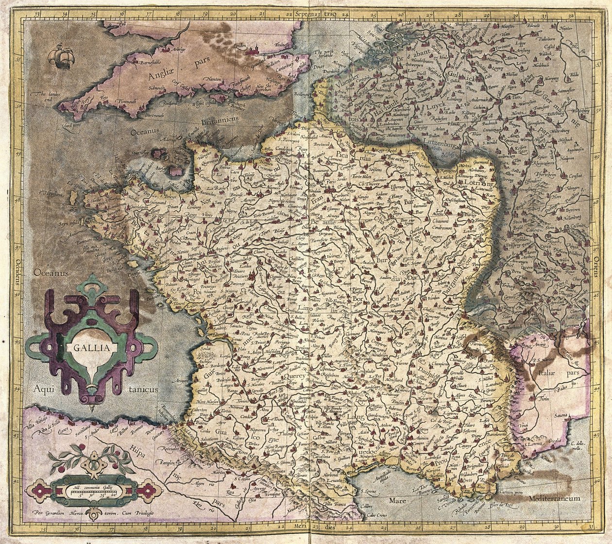 Francia de Gerardus Mercator