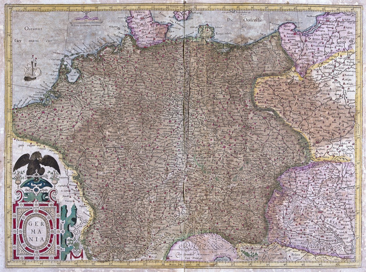 Alemania de Gerardus Mercator