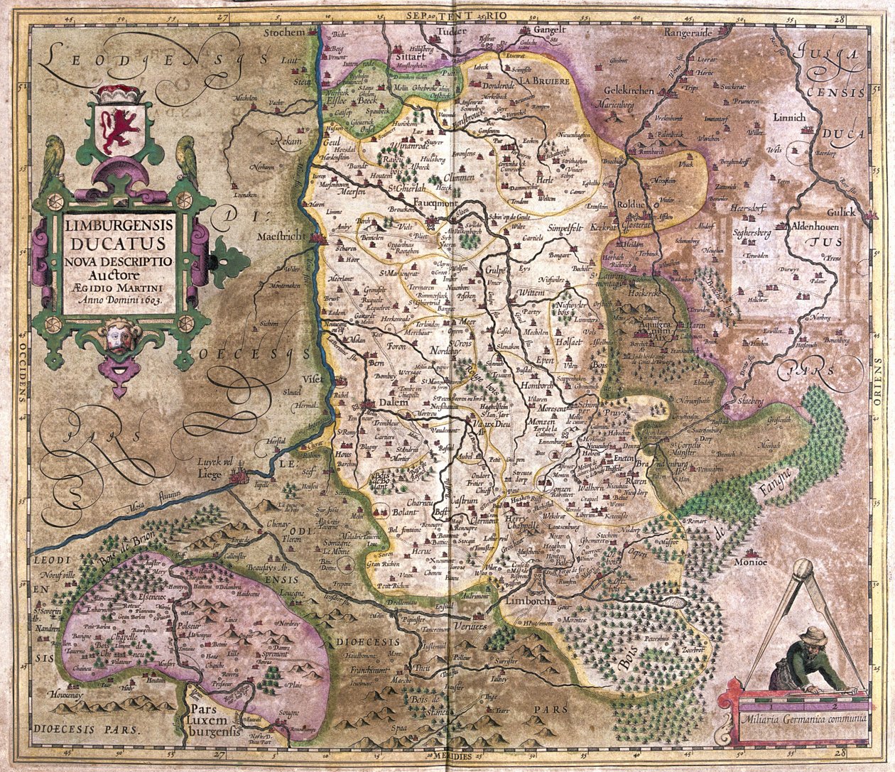 Limburgo, Bélgica (grabado) de Gerardus Mercator