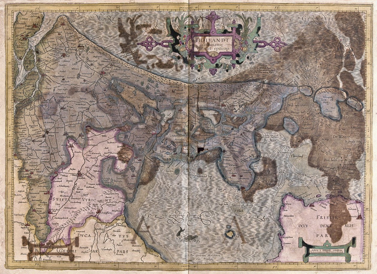 Países Bajos (grabado) de Gerardus Mercator