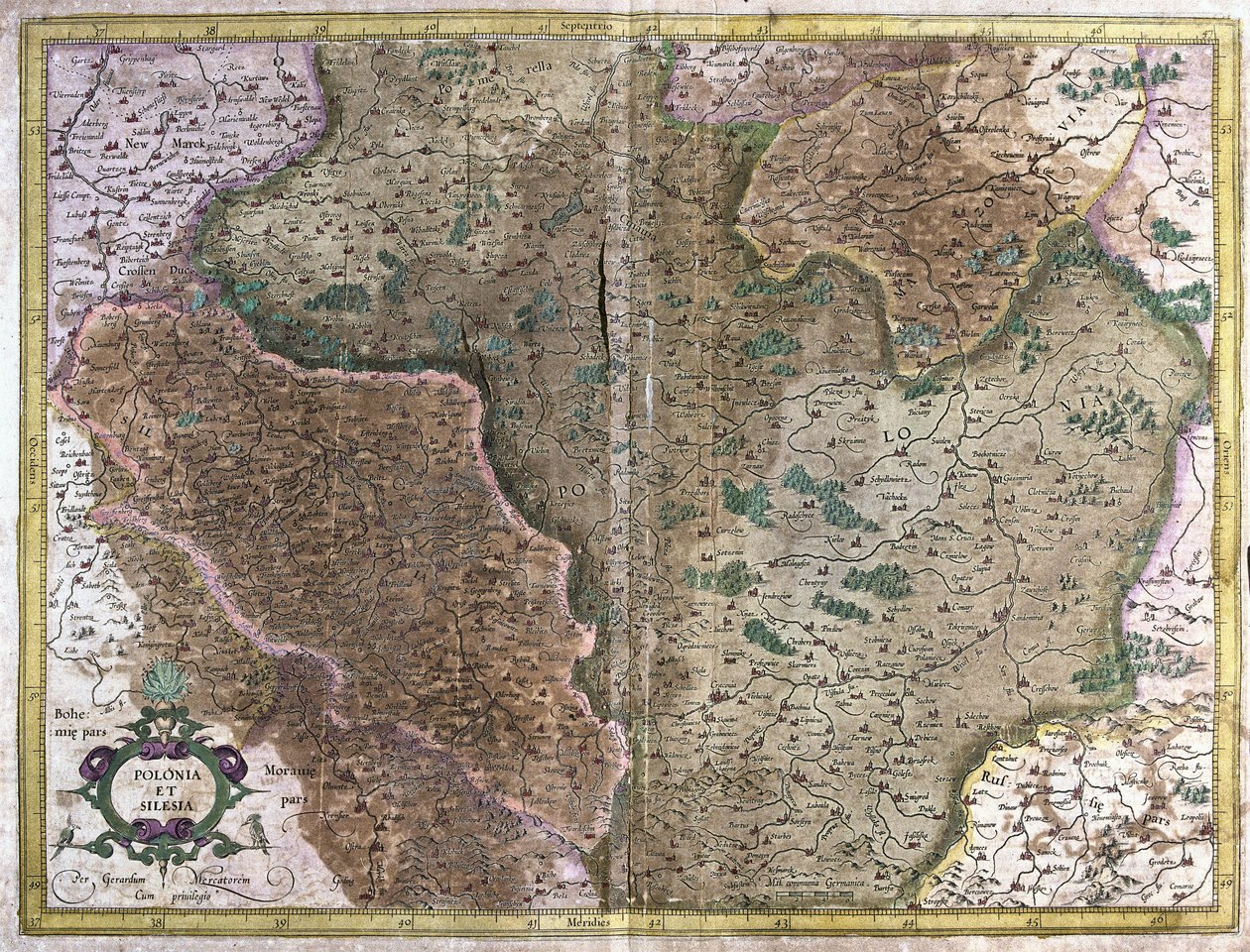 Polonia (grabado) de Gerardus Mercator