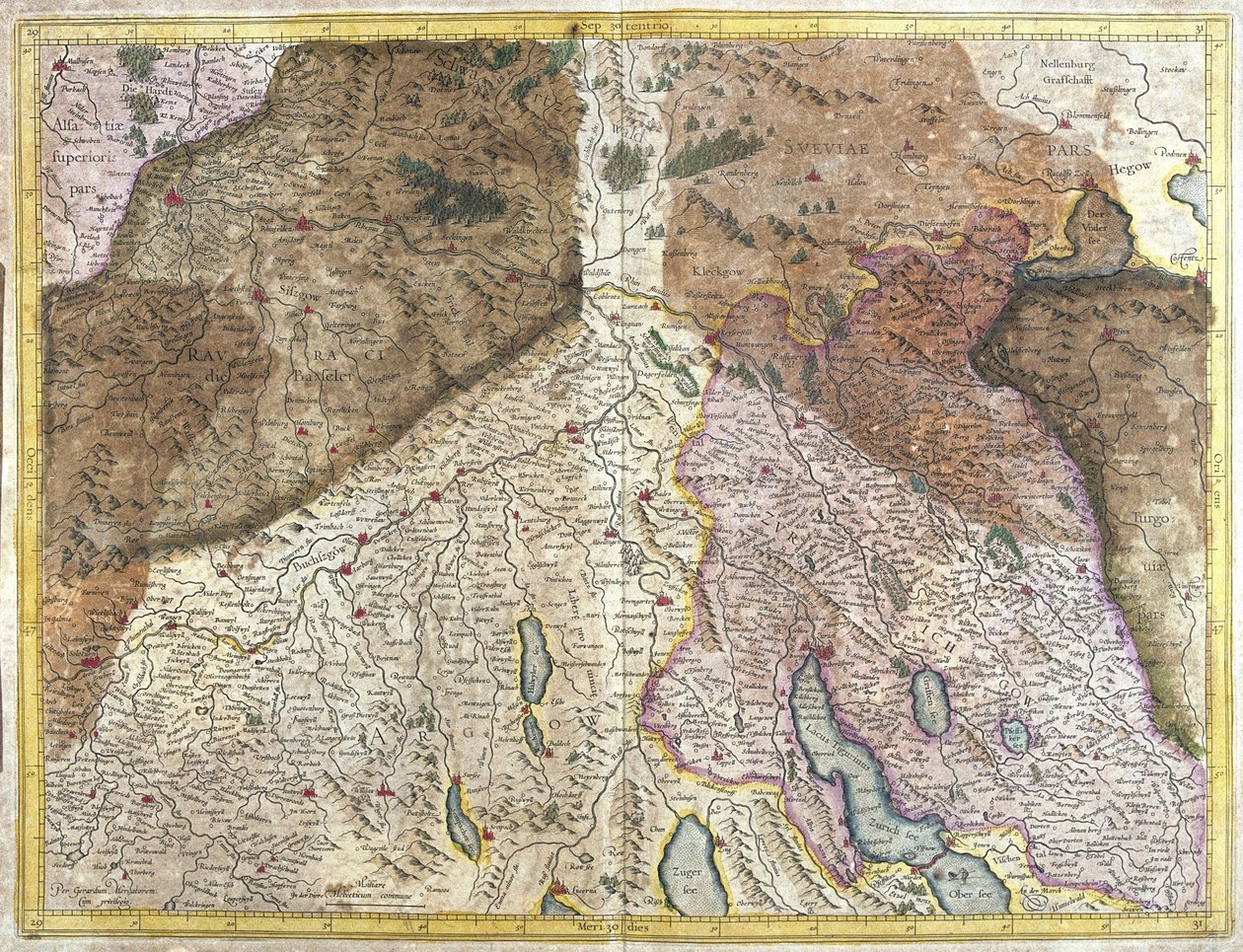 Suiza (grabado) de Gerardus Mercator