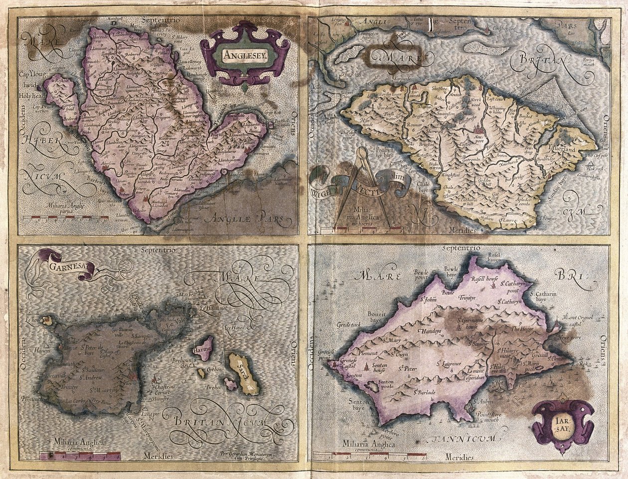 Las Islas Británicas (grabado) de Gerardus Mercator