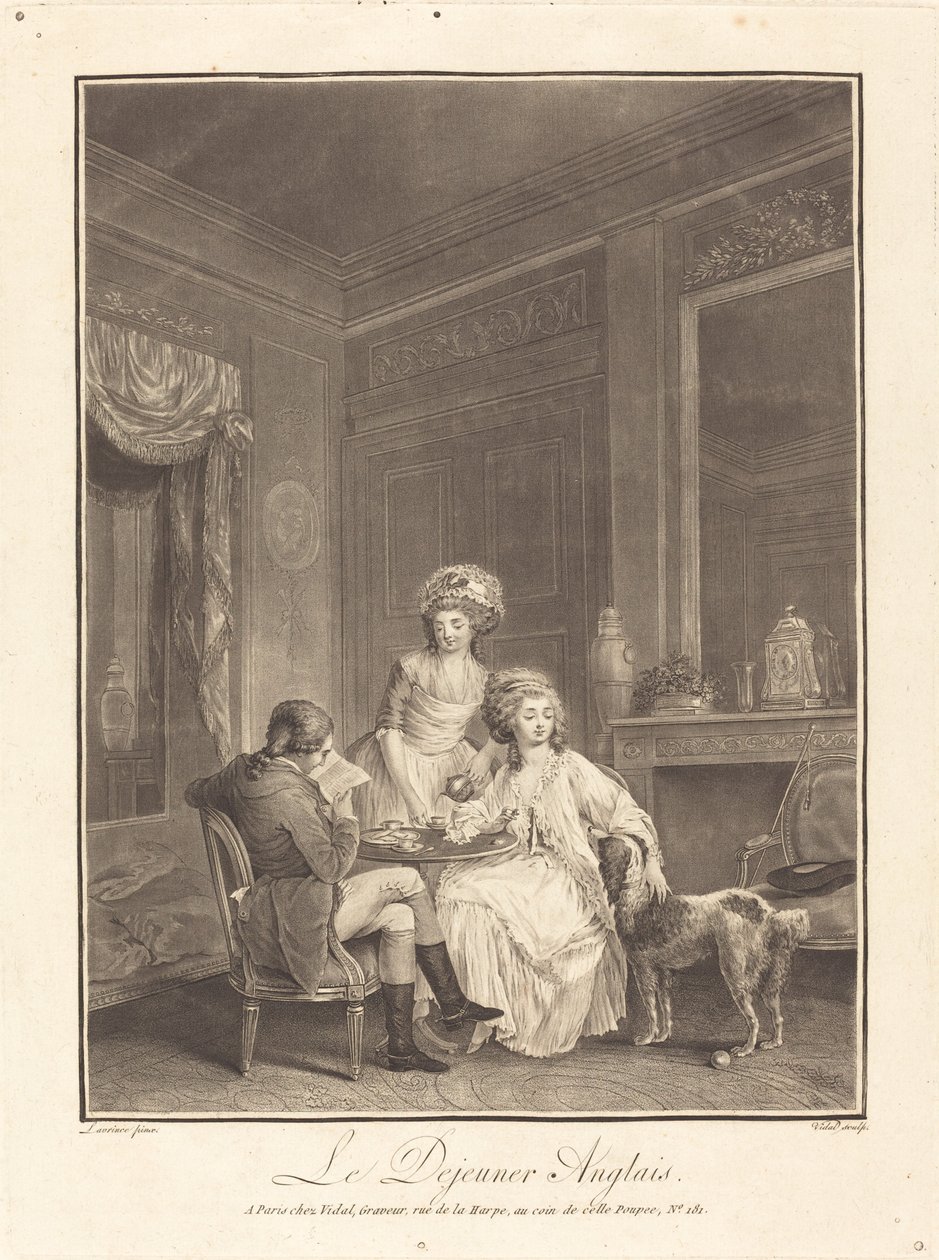 El desayuno inglés de Geraud Vidal after Nicolas Lavreince
