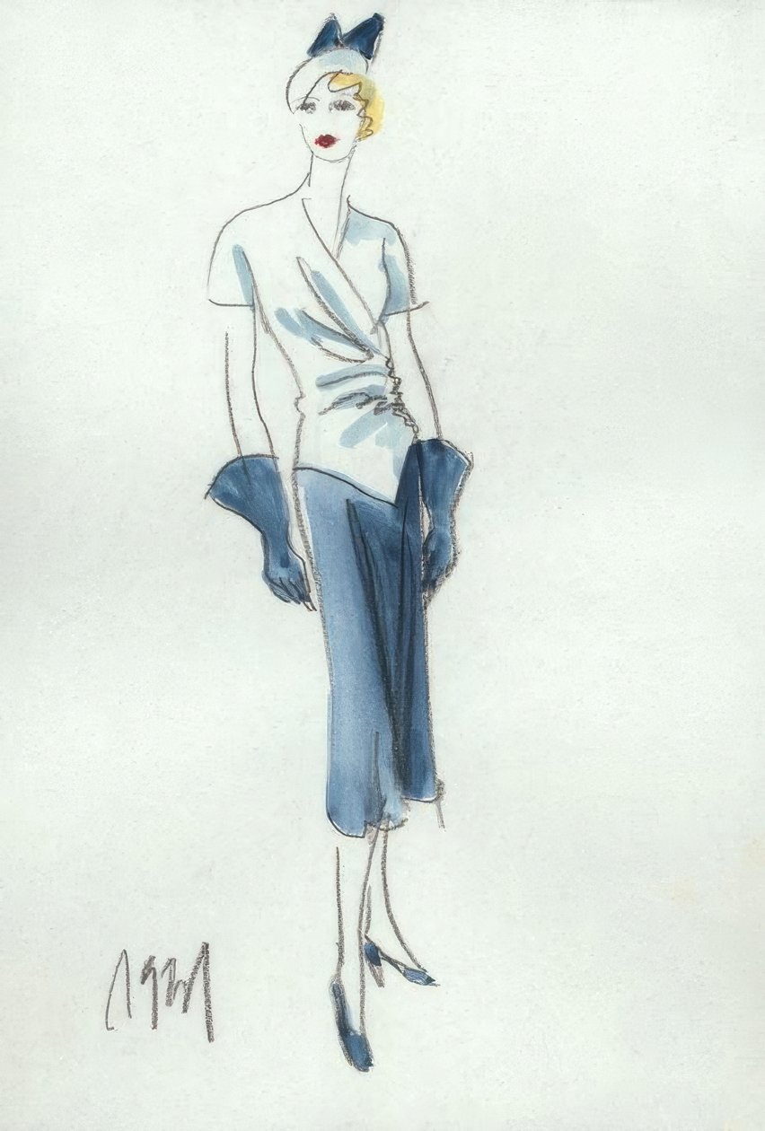 Moda femenina 1931, Falda y blusa de Gerd Hartung