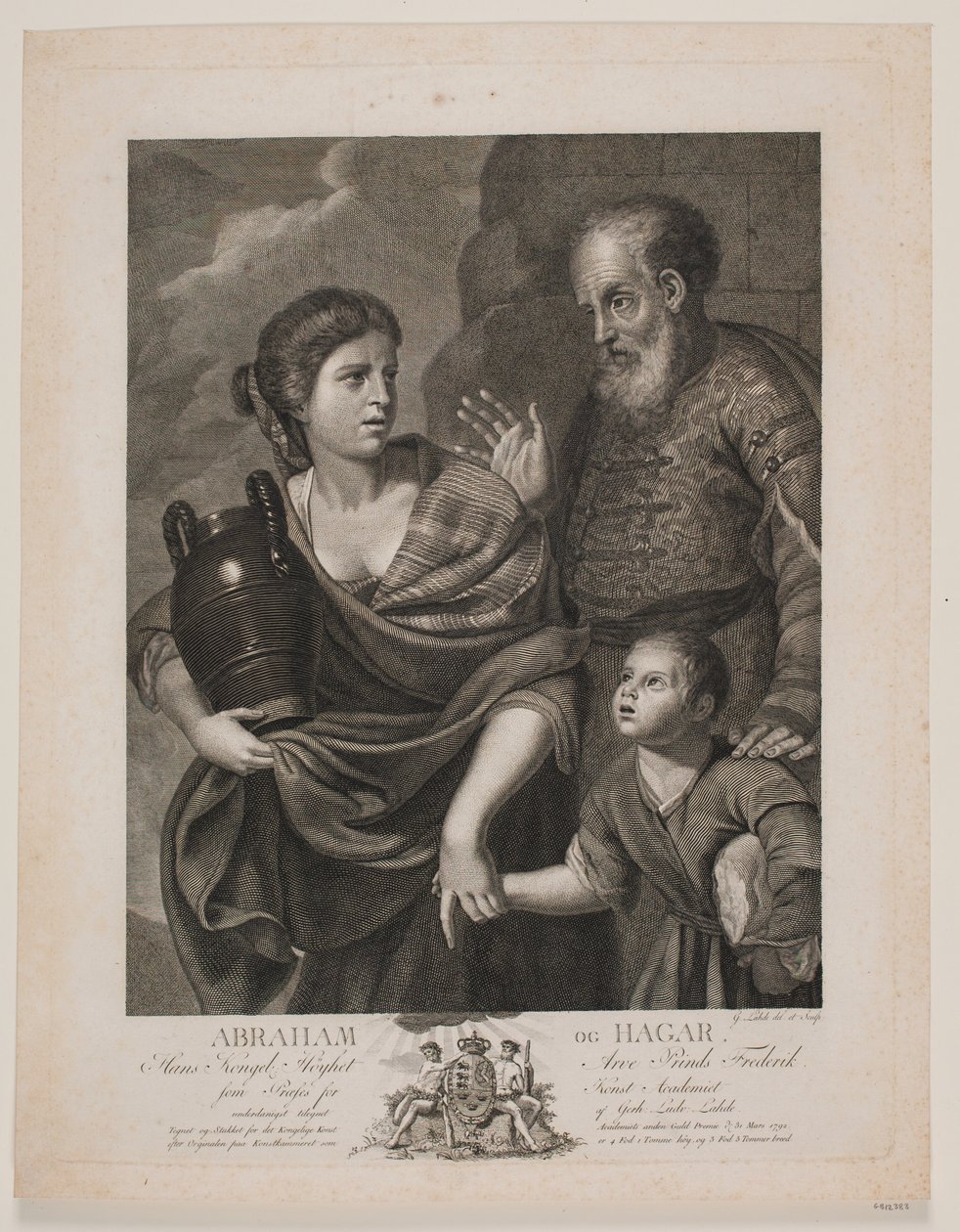 Abraham y Agar de Gerhard Ludvig Lahde