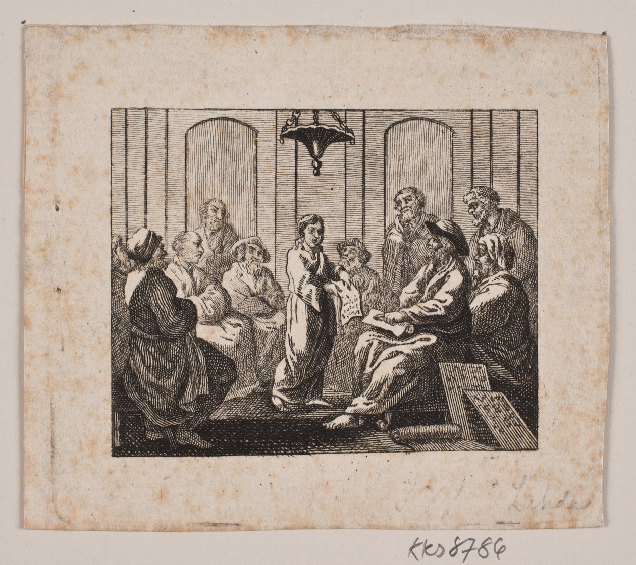 Cristo en el templo de Gerhard Ludvig Lahde