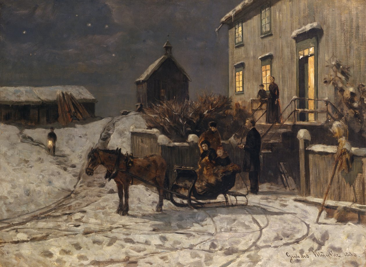 ambiente navideño de Gerhard Peter Frantz Vilhelm Munthe