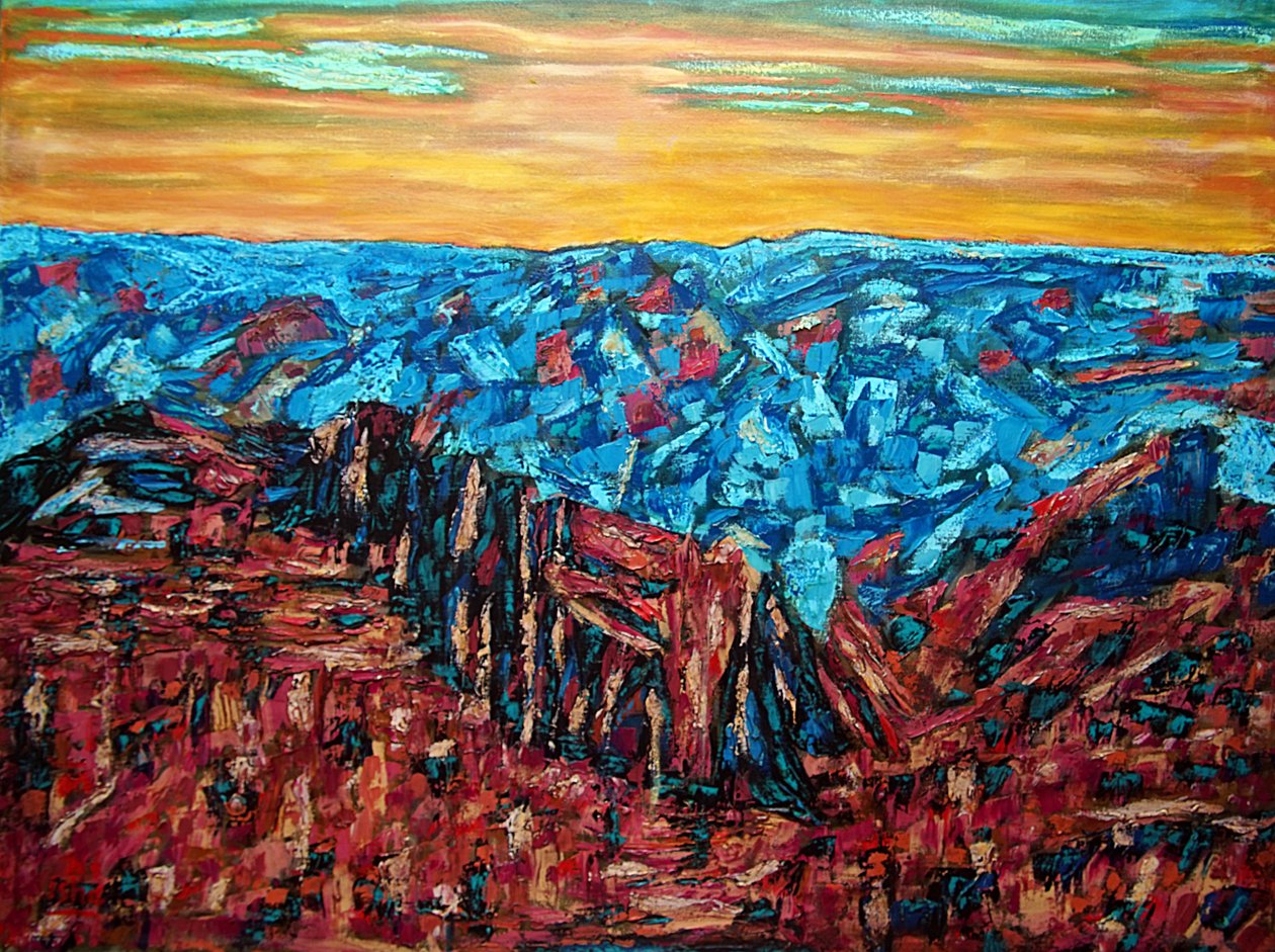 Barrancas del Cobre, 2023 (óleo sobre lienzo) de Gerhardt Isringhaus