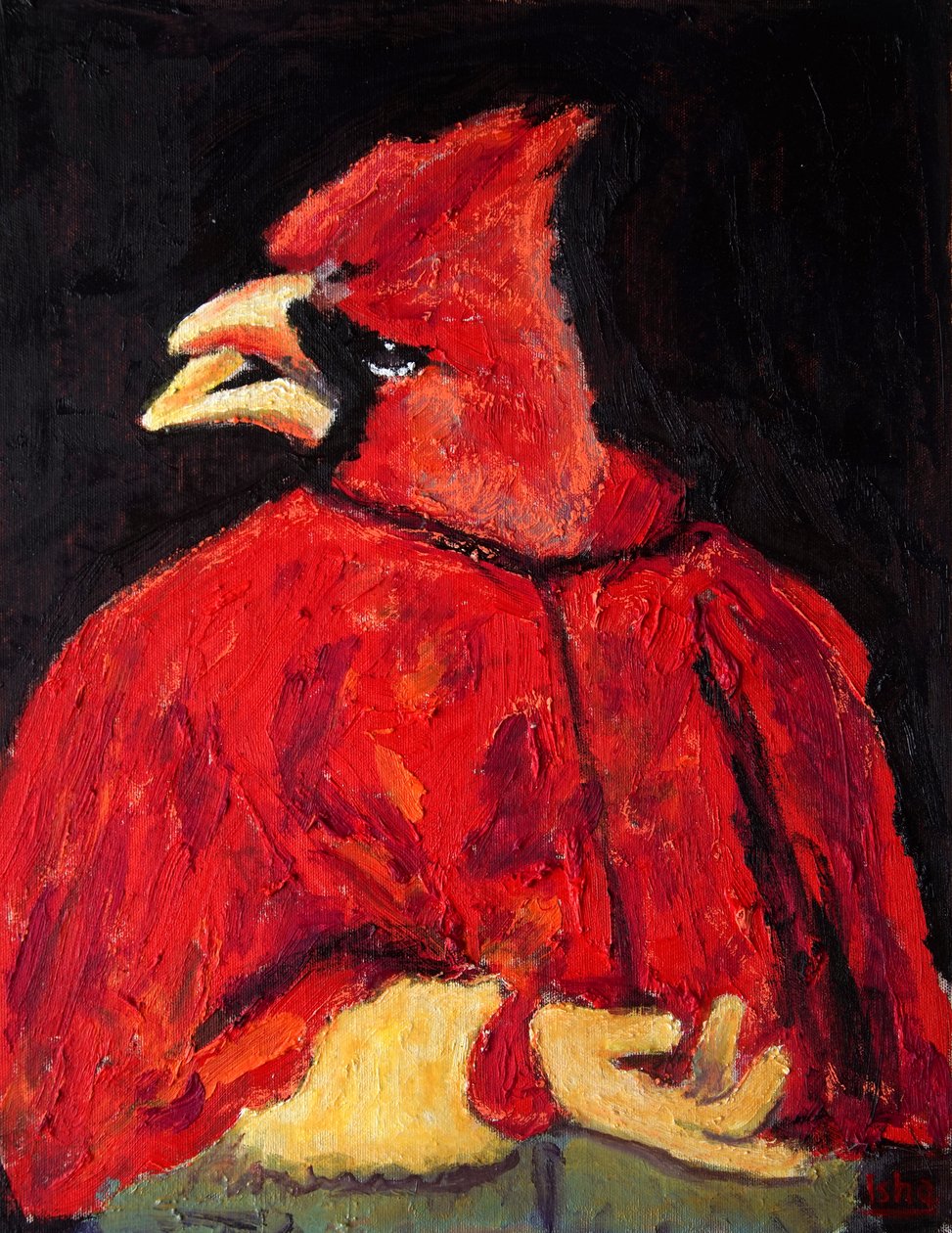 El Cardenal, 2020 (óleo sobre lienzo) de Gerhardt Isringhaus