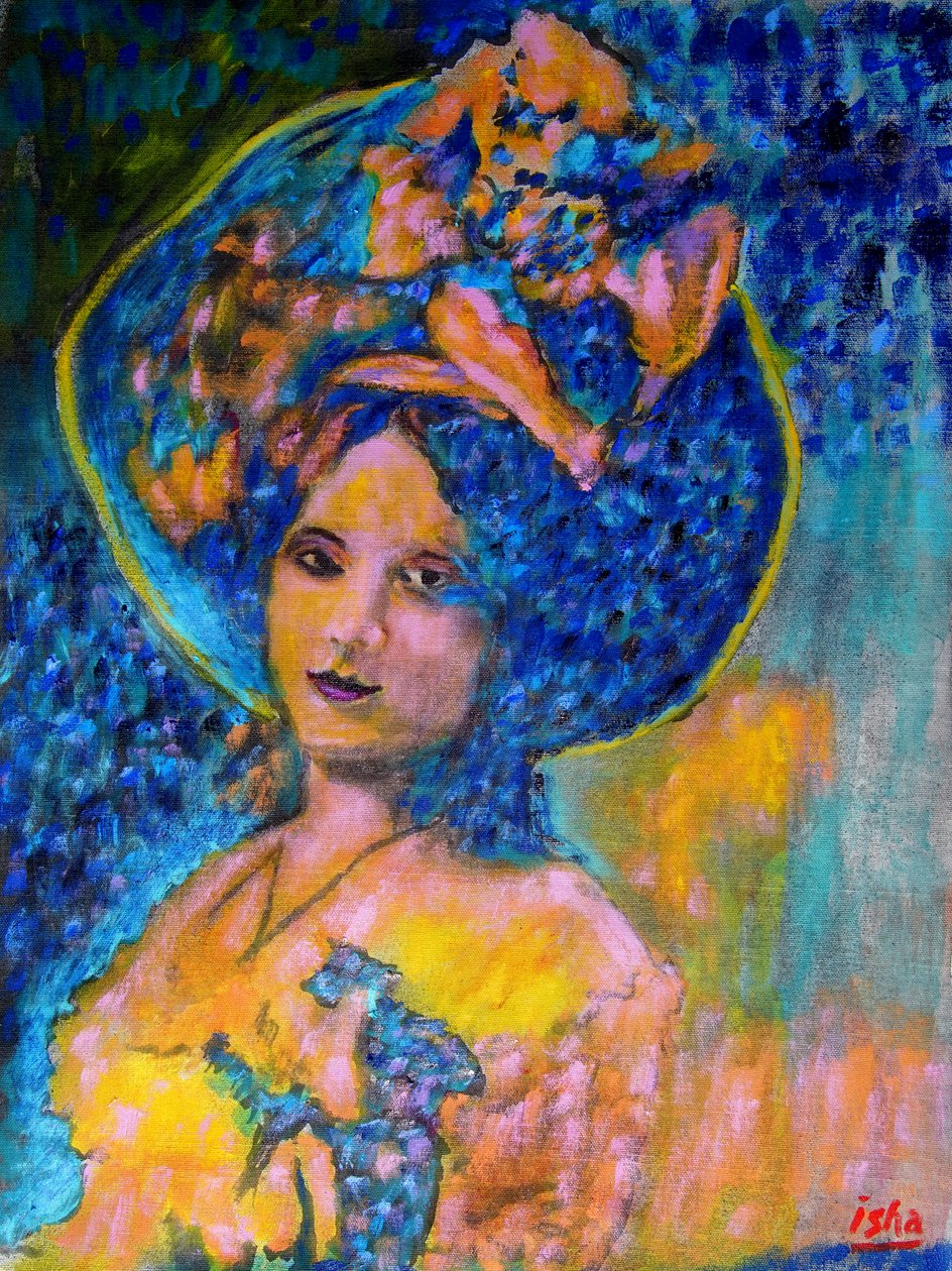 Damisela florecida, 2023 (óleo sobre lienzo) de Gerhardt Isringhaus