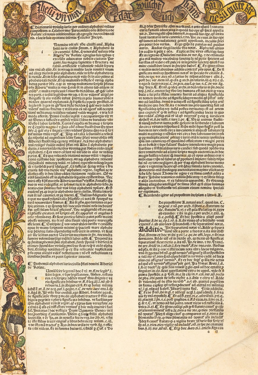 Borde de un Almanaque de German 15th Century