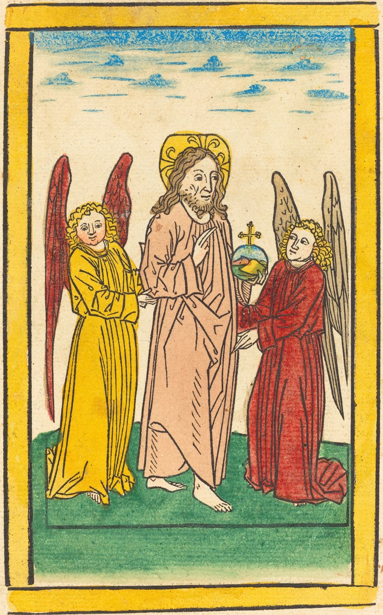 Cristo como Salvator Mundi de German 15th Century